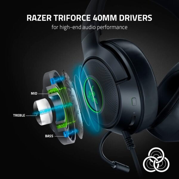 610T6qHXK7L._AC_SL1500_ Razer Kraken V3 X Gaming Headset Review Lightweight Comfort with Immersive Audio and RGB Lighting