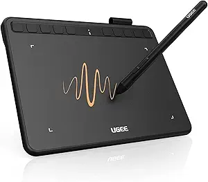 61xIov3tgJL.__AC_SY300_SX300_QL70_FMwebp_ UGEE S640 graphics drawing tablet review compact digital art pad with battery-free stylus