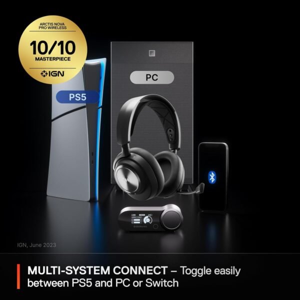 61yE6vtOJWL._AC_SL1500_ SteelSeries Arctis Nova Pro Wireless Gaming Headset review with Noise Cancellation and Dual Audio Streams