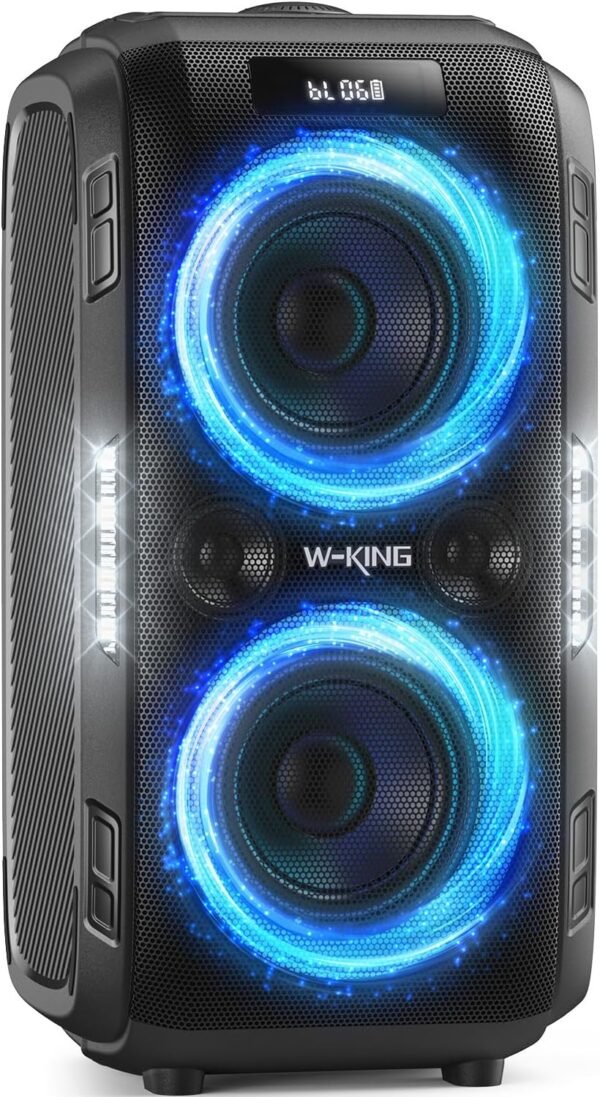 718pAzutKmL._AC_SL1500_ W-KING T9 Pro Bluetooth Speaker Review Powerful 270W Sound with Deep Bass and Party Lights