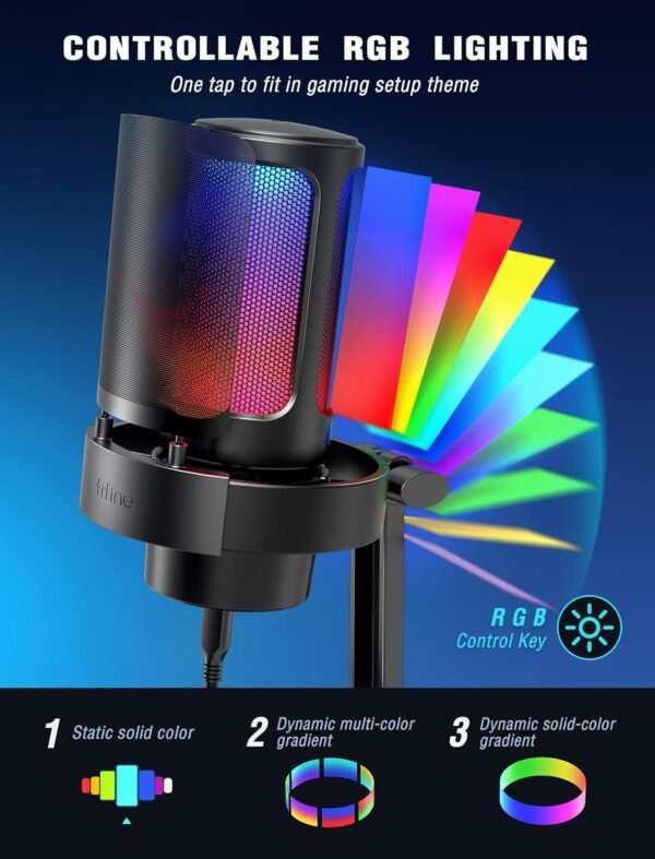 71PLSWG0fIL._AC_SL1500_-1 FIFINE Gaming Microphone A8 Review USB PC Mic with RGB and Clear Sound