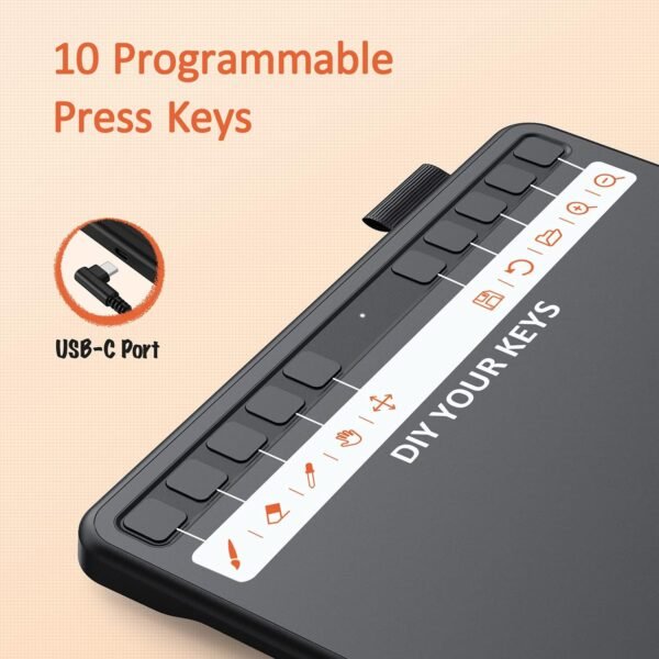 71SuW2ISmHL._AC_SL1500_ UGEE S640 graphics drawing tablet review compact digital art pad with battery-free stylus