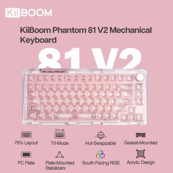 71WTqFWYj6L._AC_SL1500_ KiiBoom Phantom 81 Mechanical Gaming Keyboard Review Hot Swappable RGB Triple Mode Keyboard