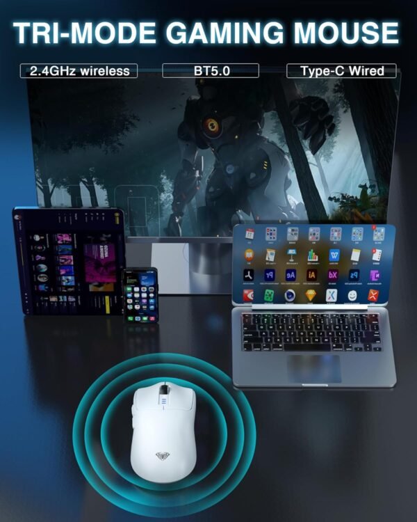71aaXm1n2iL._AC_SL1500_ AULA SC580 Wireless Gaming Mouse Review Tri-Mode Ergonomic Design with 12000 DPI
