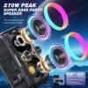813vVG99CyL._AC_SL1500_ W-KING T9 Pro Bluetooth Speaker Review Powerful 270W Sound with Deep Bass and Party Lights