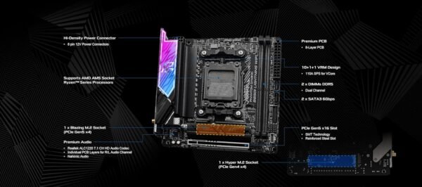 81T1snpLsZL._AC_SL1500_ ASRock B850I Lightning WiFi 6E Mini ITX Motherboard review for AMD Ryzen builds