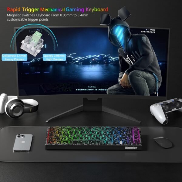 81aiRoMJDL._AC_SL1500_ Womier M68 HE V2 Gaming Keyboard Review Compact RGB Mechanical Keyboard for Gamers